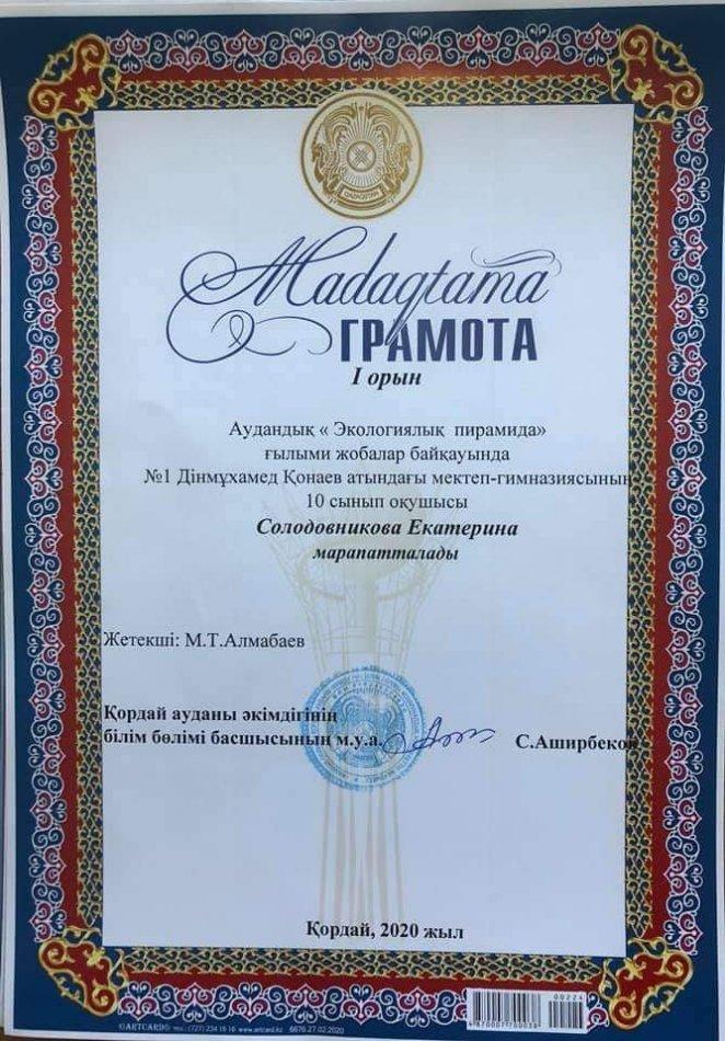 "Экологиялық пирамида" жоба байқауы